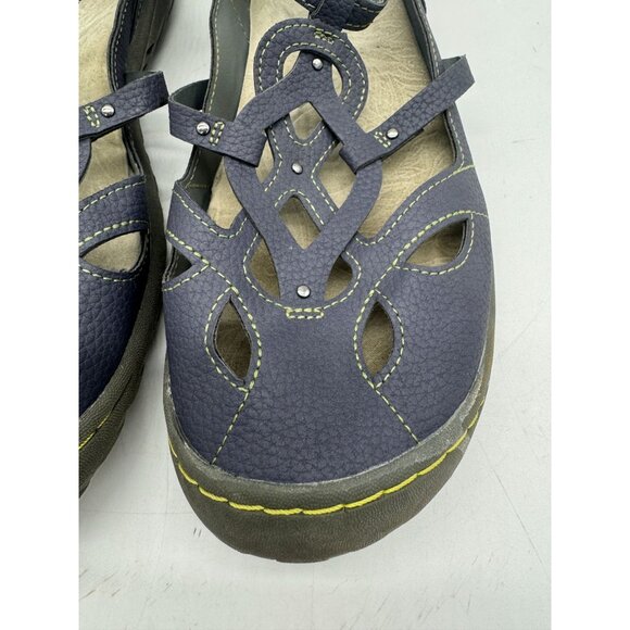 JBU by Jambu Women Sydney Mary Jane Sandals Size 10M Blue Slip On Casual Leather - Picture 6 of 14